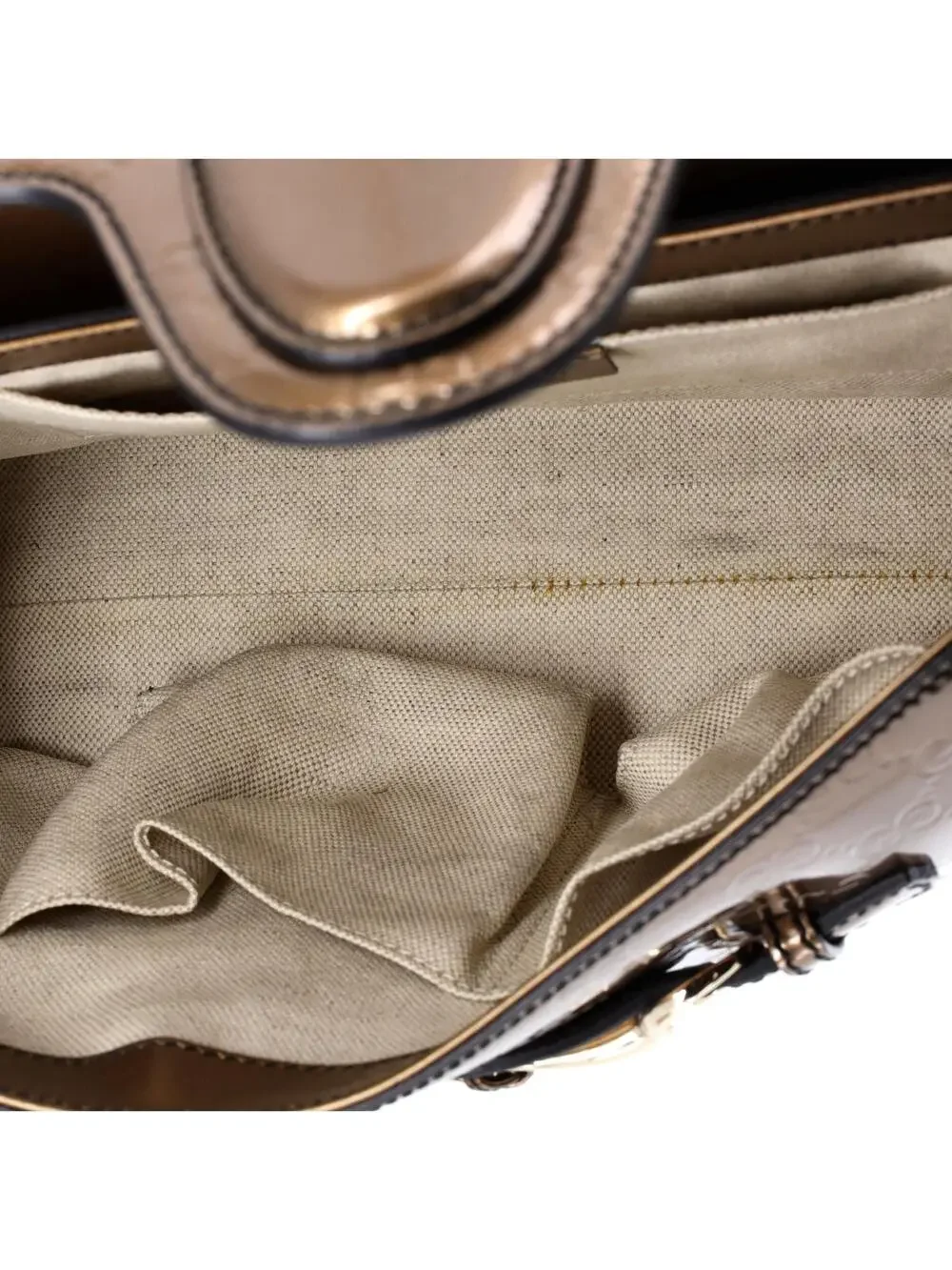 Emily Chain Flap Bag Guccissima Patent #340854G92B